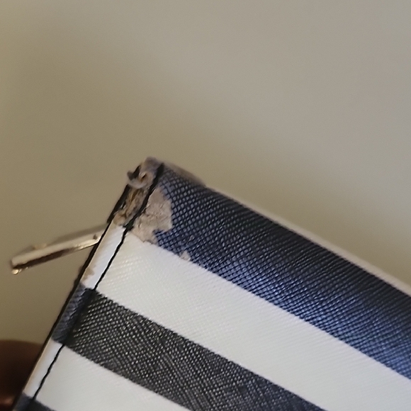 Striped Black and White Handbag & Wallet - Picture 2 of 5